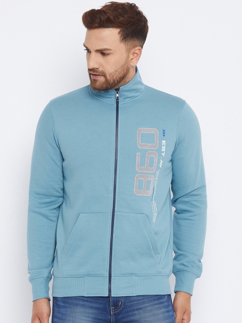 

98 Degree North Men Blue Printed Sweatshirt