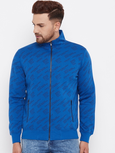 

98 Degree North Men Blue Printed Sweatshirt