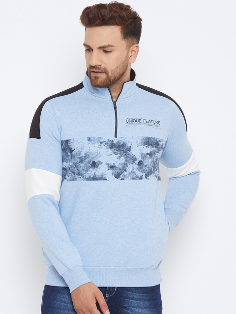 

98 Degree North Men Blue Printed Sweatshirt