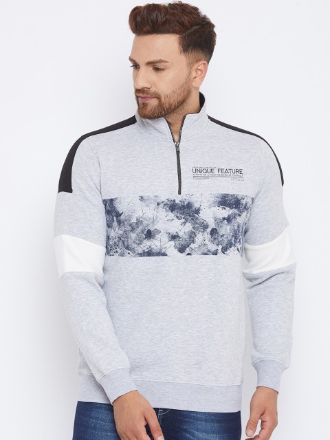 

98 Degree North Men Grey Printed Sweatshirt