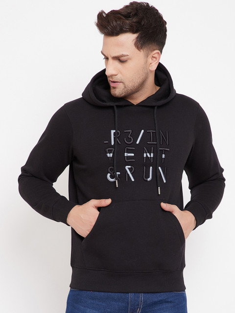 

98 Degree North Men Black Embroidered Sweatshirt