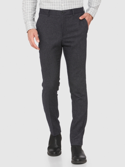 

SELECTED Men Grey Solid Slim Fit Formal Trousers