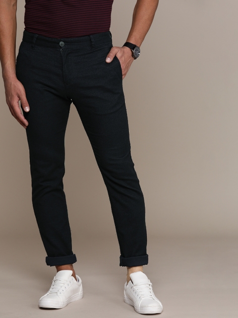 

SELECTED Men Navy Blue Slim Fit Chinos Trousers