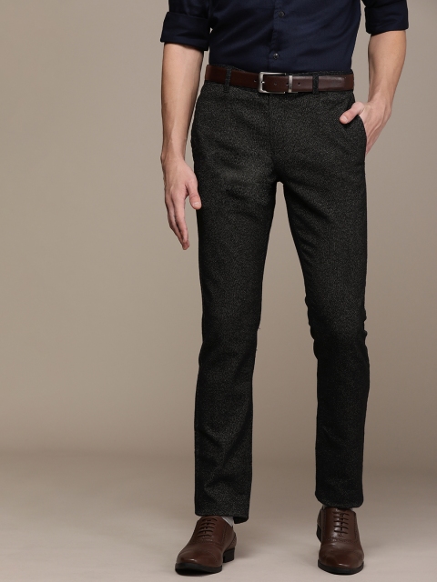 

SELECTED Men Black Solid Slim Fit Formal Trousers
