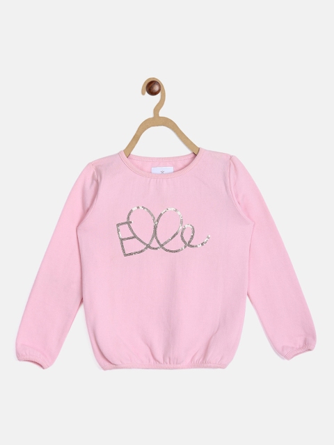 

ELLE Girls Pink Printed Sweatshirt
