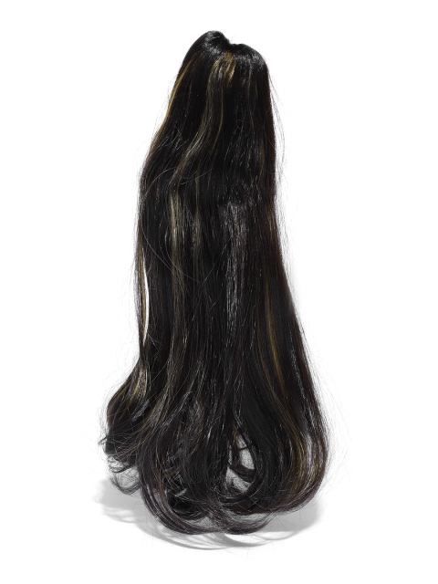 

CHANDERKASH Women Black & Golden Highlighted Ponytail Wig Clutcher