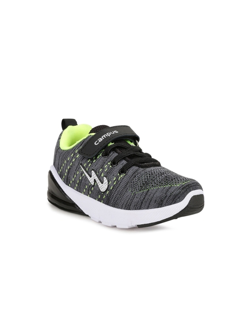 

Campus Unisex Kids Black Mesh Running Non-Marking Shoes