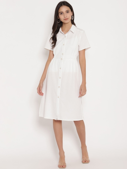 

FOSH White Shirt Dress