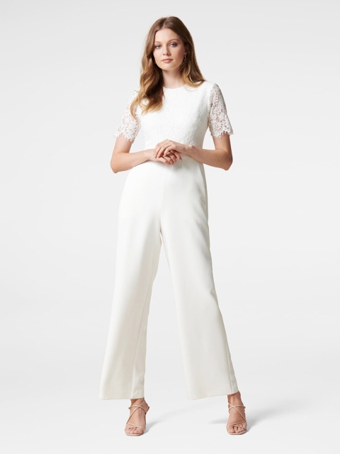 

Forever New White Basic Jumpsuit