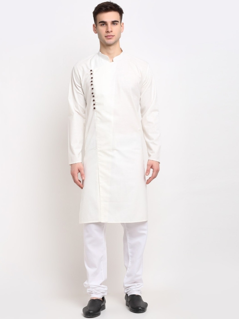 

Jompers Men White Solid Kurta