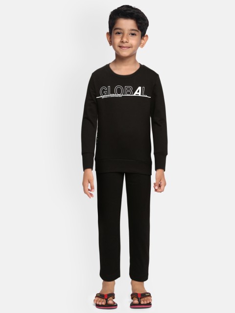 

Sweet Dreams Boys Black Printed Night suit