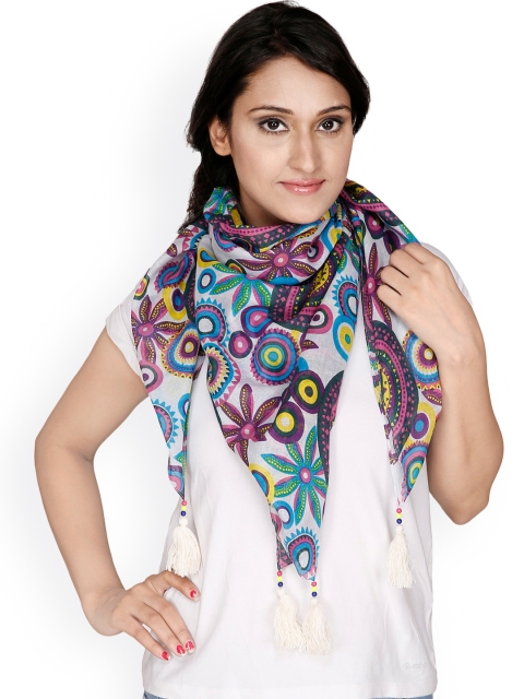 

Anekaant Multicoloured Floral Print Scarf, Multi