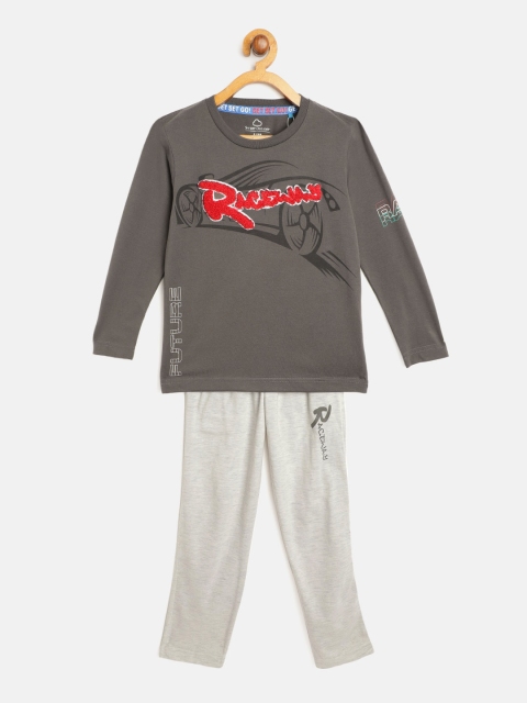 

Sweet Dreams Boys Grey & Red Printed Applique Detail Pyjamas Set