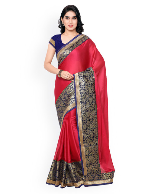 

Colors Pink Embroidered Jacquard & Georgette Saree