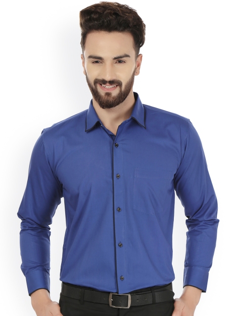 

JAINISH Men Blue Comfort Fit Solid Formal Shirt