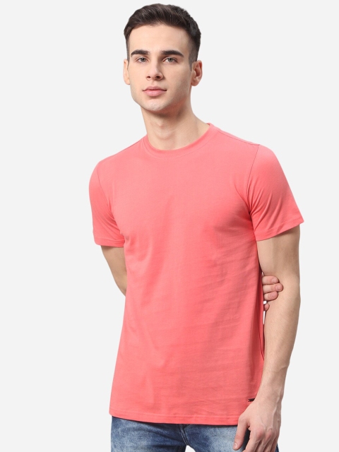 

JADE BLUE Men Pink Slim Fit T-shirt