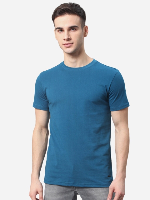 

JADE BLUE Men Blue Slim Fit Pure Cotton T-shirt