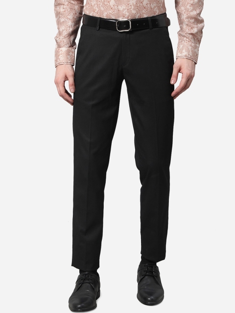 

JADE BLUE Men Black Slim Fit Formal Trousers
