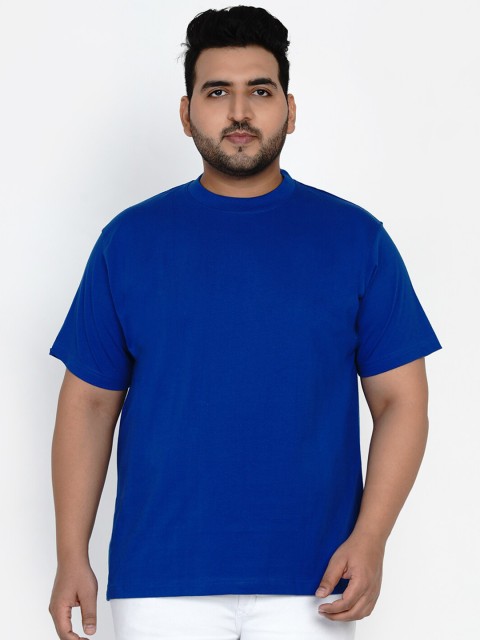 

Santonio Men Pure Cotton Blue Solid Round Neck Pure Cotton T-shirt
