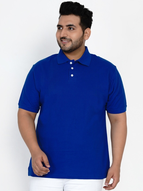

Santonio Men Blue Polo Collar T-shirt