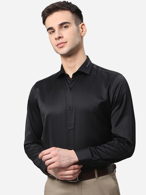 

JB STUDIO Men Black Slim Fit Pure Cotton Formal Shirt