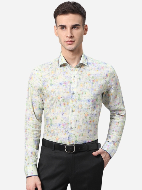 

JB STUDIO Men Green Slim Fit Floral Printed Casual Shirt