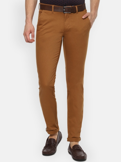 

Van Heusen Sport Men Cotton Brown Solid Slim Fit Trousers