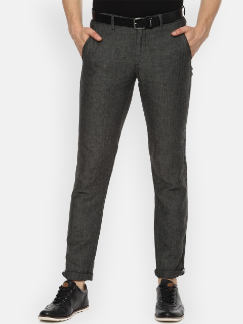 

Van Heusen Sport Men Grey Pure Cotton Slim Fit Textured Regular Trousers