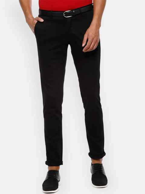 

Van Heusen Sport Men Black Solid Slim Fit Chinos Trousers