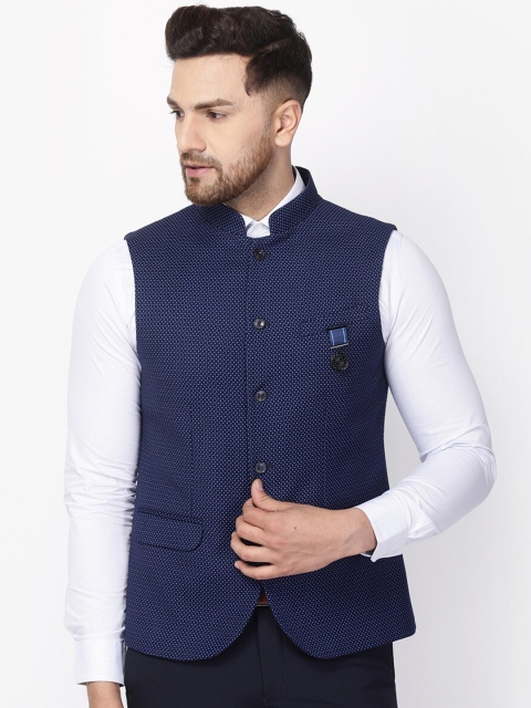 

Blackberrys Mens Navy Blue Slim Fit Formal Waist Coat