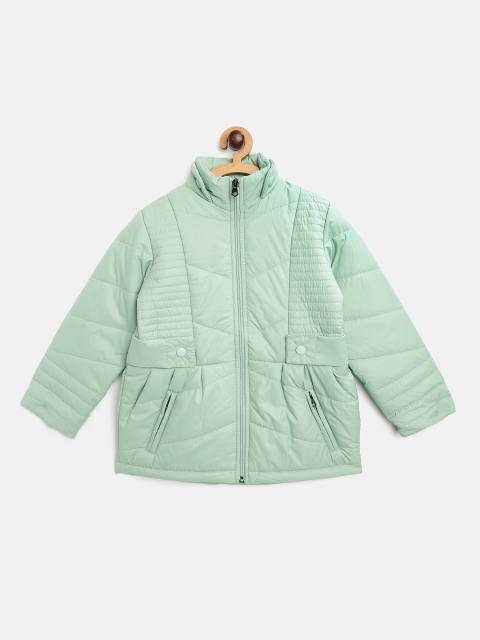 

White Snow Girls Green Padded Jacket