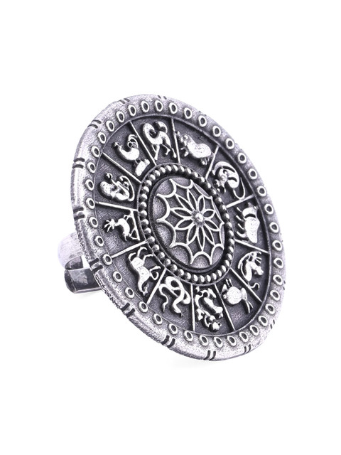 

Binnis Wardrobe Silver-Toned Adjustable Finger Ring