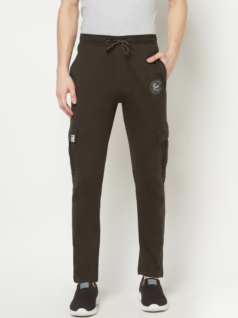 

Octave Men Olive Solid Cotton Track Pants