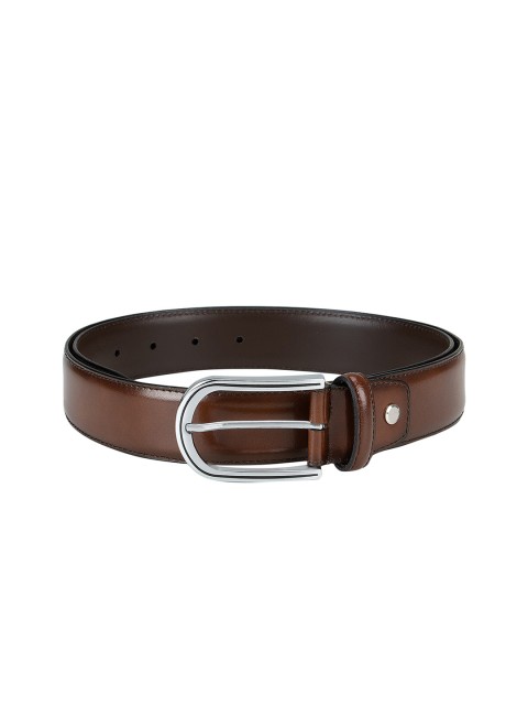 

Rosso Brunello Men Slim Brown Leather Belt