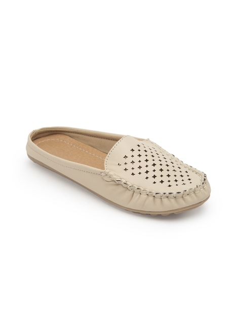 

DEAS Women Beige Ballerinas with Laser Cuts Flats