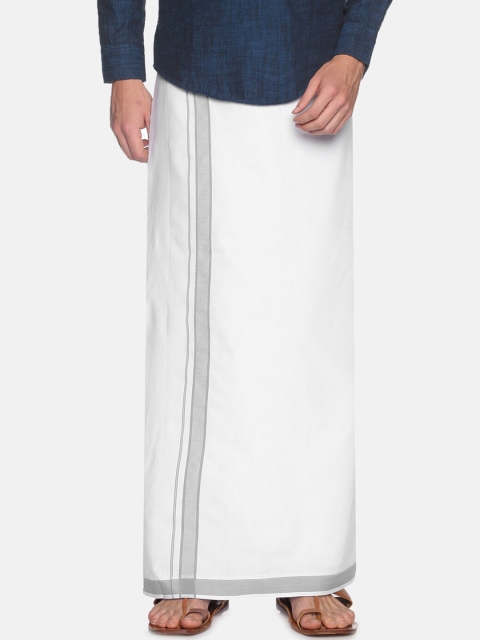 

Chennis Men White Solid Pure Cotton Dhoti