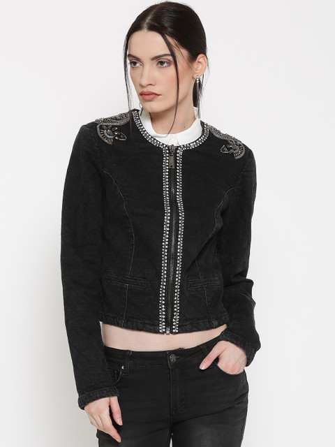 

Silvian Heach Black Embellished Jacket