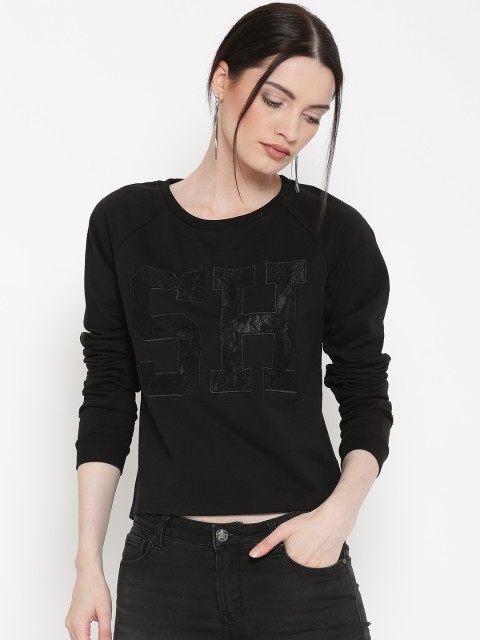 

Silvian Heach Black Applique Detail Sweatshirt