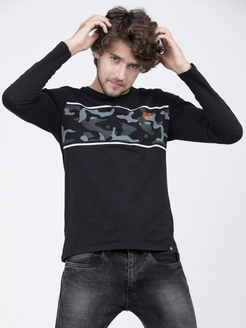 

Ecko Unltd Men Black Printed V-Neck Slim Fit T-shirt