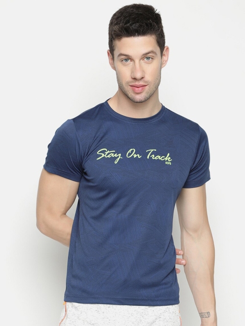 

V2 Value & Variety Men Navy Blue Typography Printed T-shirt