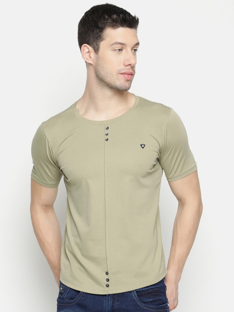 

V2 Value & Variety Men Olive Green T-shirt