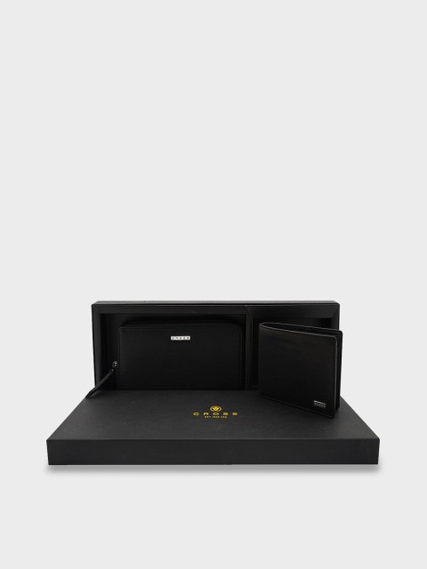 

Cross Men Black Solid Leather Two Fold Wallet