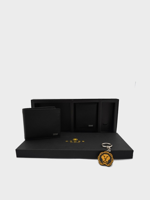 

Cross Men Black Solid PU Two Fold Wallet