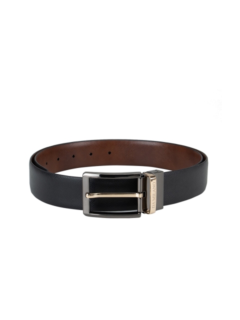 

Da Milano Men Black Leather Reversible Belt