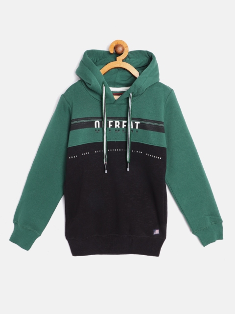 

Monte Carlo Boys Green & Black Colourblocked Hooded Sweatshirt