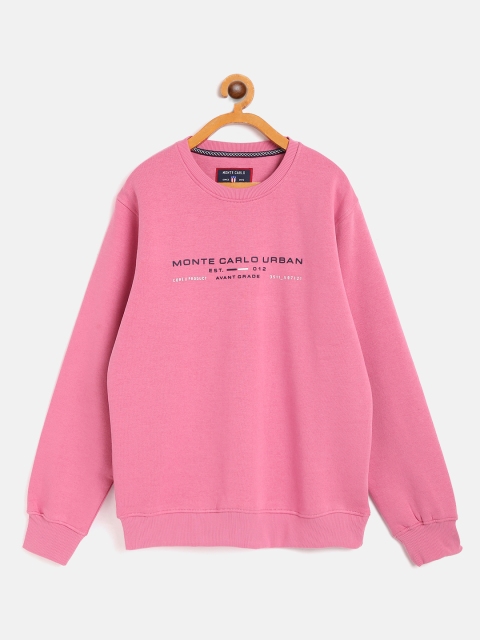 

Monte Carlo Boys Pink & Navy Brand Logo Print Sweatshirt