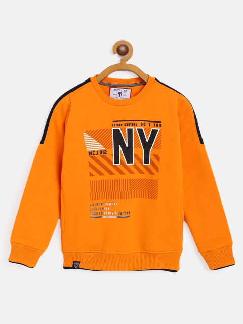 

Monte Carlo Boys Orange Printed Sweatshirt