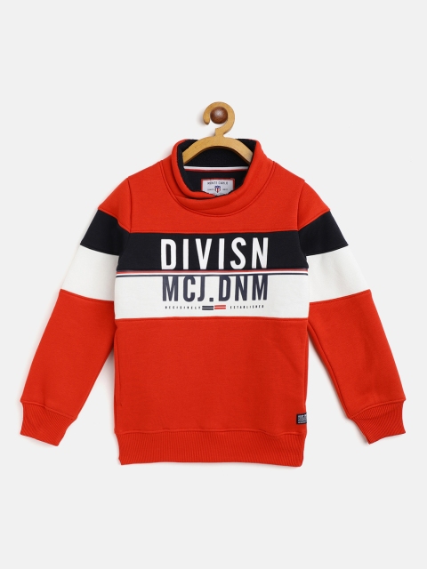 

Monte Carlo Boys Red & White Striped Sweatshirt with Printed Detail