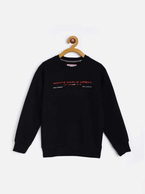 

Monte Carlo Boys Black Sweatshirt with Printed Detail
