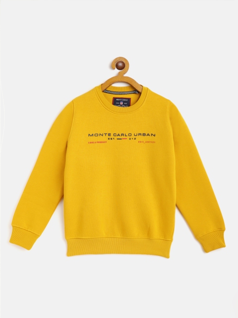 

Monte Carlo Boys Mustard Yellow Sweatshirt with Printed Detail